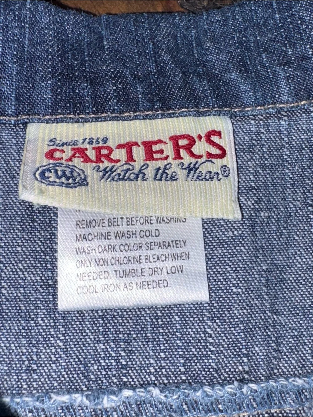 Carter's Dark Blue Denim Tiered Button-Front Dress